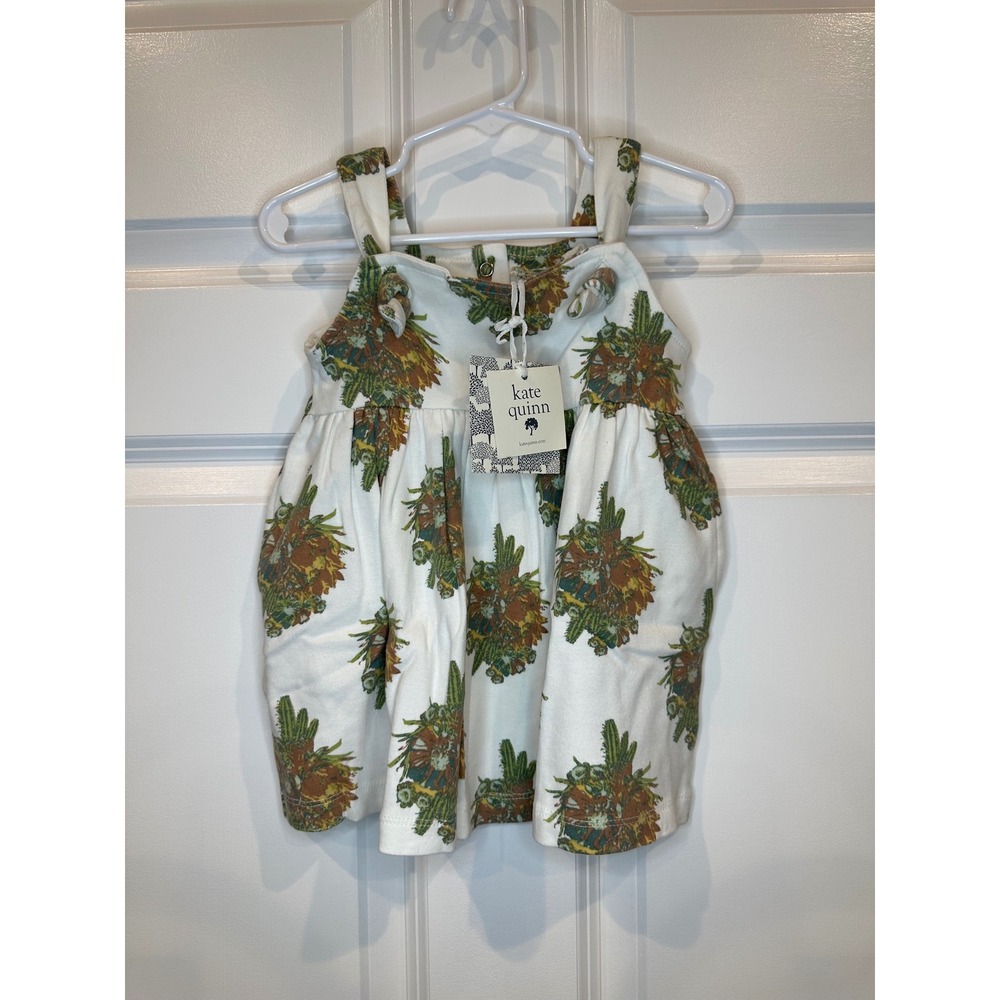 Kate Quinn Baby Girls Protea Floral Organic Cotton Dress Size 12-18M NWT